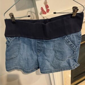 Liz Lange for Target Maternity jean shorts, blue, medium